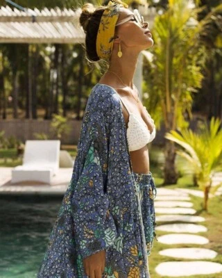 $69 • Buy Arnhem Blue Sinta Kimono Size M/L