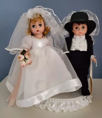 Madame Alexander 8  Bride And Groom Dolls Wedding Cake Topper-SEE DESCRIPTION! • $45