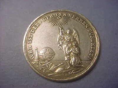 $68 • Buy Germany Nuremberg (?) Silver Religious Medal 1700s Psalm 25 #80968