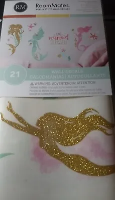 📫Room Mates Prim Look Mermaid Peel And Stick Wall Decals. Lot#101 • $6