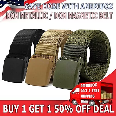 Men Casual Military Tactical Army Adjustable Quick Release Belts Pants Waistband • $4.99