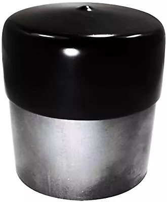 1 Black Cap 3  Diameter X 2  Tall ROund SHiNy Vinyl Pipe Flexible Cover 3 X2   • $23.11