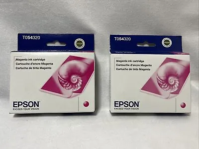 Genuine Sealed In Bag Epson Magenta Ink For R800 R1800 T054320 LOT OF 2.  C • $18.99