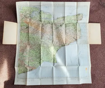 1927 Ordnance Survey Half Inch Road Linen Map 40 Chatham  Margate And Hastings • £6.99