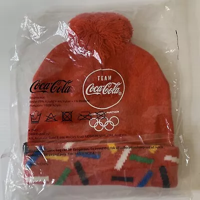 Coca-Cola Winter Olympics Red  Beanie New Sealed • £21.85