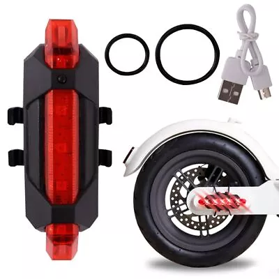 USB Rechargeable LED Light Rear Flashlight Warning Tail Light For Xiaomi M365 • $8.59