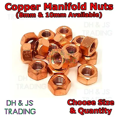 £2.69 • Buy Copper Flashed Exhaust Manifold Nuts - Metric Pitch High Temperature M8 M10 Nut