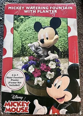 Disney Mickey Mouse Outdoor Garden Patio Resin Planter Water Fountain 25”High • $399.99