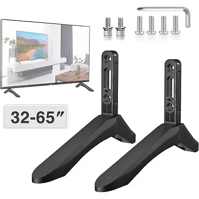 Universal TV Stand Legs TV Base Pedestal Feet Stand Mount For Most 32-65”LCD LED • £16.90
