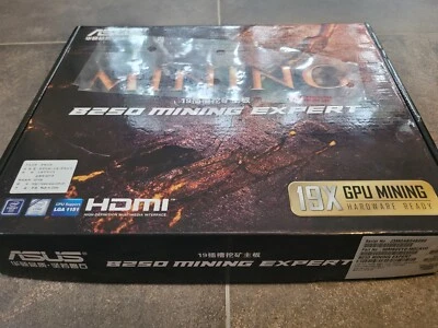 Asus B250 Mining Expert Motherboard And 2x PCI-E 1x To 16x Adapters • $333