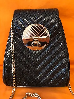 Brand New MIMCO Australia Offbeat Cross Body Bag Black Sequin Gold Hinge Closure • $119.90