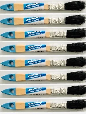 12 X 12mm 1/2inch DISPOSABLE PAINT BRUSHES PAINTING BRUSH DECORATING DECOR GLOSS • £9.49