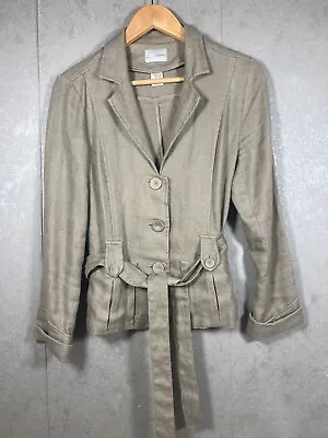 Laura Clement Collection Linen Jacket Beige Size UK 12 US 8  • £40
