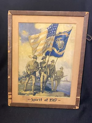 Spirit Of 1917 USMC United States Marine Corps Print Framed Recruiting Poster • $295