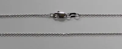 14kt 14K White Gold 15 16  18  20  24  1.1mm Diamond Cut Cable Necklace Chai • $117