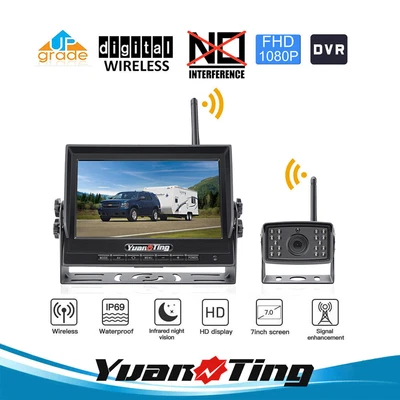 $159.90 • Buy Digital Wireless 7  DVR Dash Cam Rear View Reverse Camera For Semi Truck Trailer
