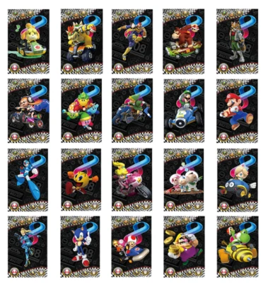 $23.58 • Buy 20PCS NEW AU Mario Kart 8 Deluxe NFC PVC Amiibo Karte Mii Racing Suit FOR Swtich