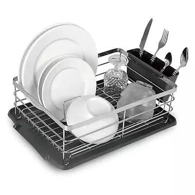 Kitchen Sink Dish Drainer Rack Drip Tray Cutlery Holder Rust-proof Quality Iron • $61.50