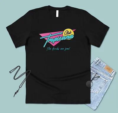 Club Tropicana T-shirt Tee Funny 80's Fancy Dress Party Retro Music George Neon • £9.99