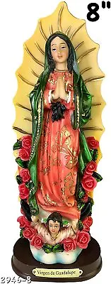 Virgen De Gadalupe Our Lady Of Guadalupe 8  Resin Statue New • $24.99
