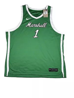 Nike Mens XXL Marshall Kelly Green #1 Thundering Herd Replica Basketball Jersey • $65