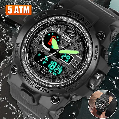 Waterproof Digital Sports Watch Military Tactical LED Backlight Men's Wristwatch • $14.98