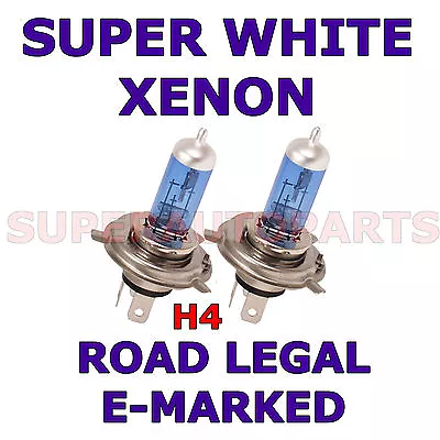 £5.99 • Buy 2pcs H4 12v 60/55W  HALOGEN XENON SUPER WHITE  LIGHT BULBS LAMP UV FILTER
