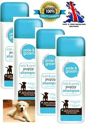 £5.95 • Buy  Pride And Groom Mild & Gentle Puppy Shampoo With Coconut Oil 300ml - 1800ml 
