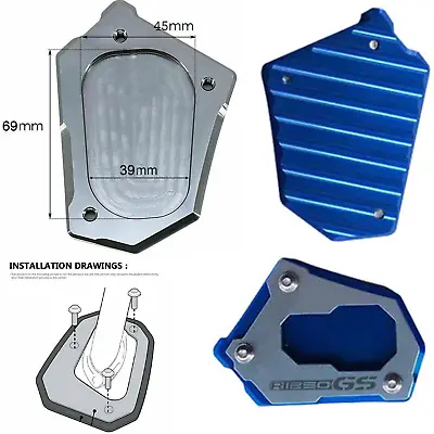 $17.59 • Buy Side Stand Kickstand Extension Plate Enlarge Support For BMW R1200GS R1250GS ADV