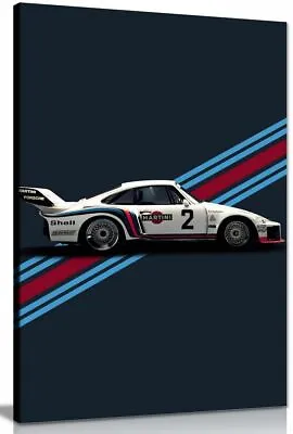 Panther Print Porsche Martini Racing Le Mans Canvas Wall Art Picture Print • £19.99