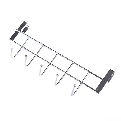 5-Hooks Clothing Coat Towel Hanger Rack Holder Shelf Over Door Home Bathr_ji • $4.11