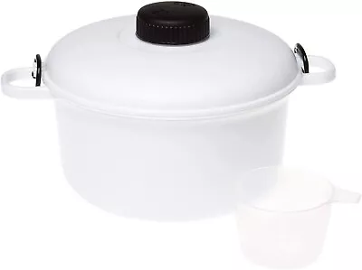 Microwave Pressure Cooker 2.8l Black Kitchen Master Easy Quick Cook Cup Spatula • £10.19