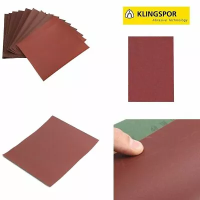 £3.72 • Buy Genuine Klingspor Sandpaper Sanding Sheets Wood Metal Grit 40-240 Red