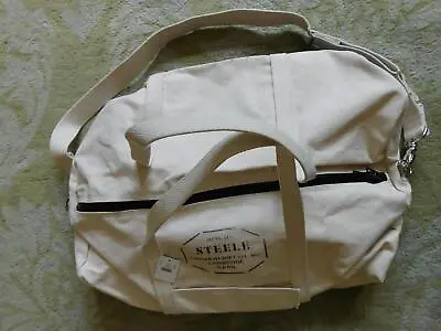 JCrew Steele Canvas Basket Corp.™ Steeletex™ Gym Bag Cream A7120 • $53.90