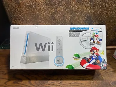 Vintage NOS Nintendo Wii Mario Kart White Console Bundle Set / BRAND NEW Sealed • $499.99