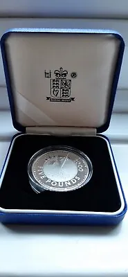0.999 Silver Proof 2000 Millennium £5 Coin BOXED WITH COA  Royal Mint. • £38.95