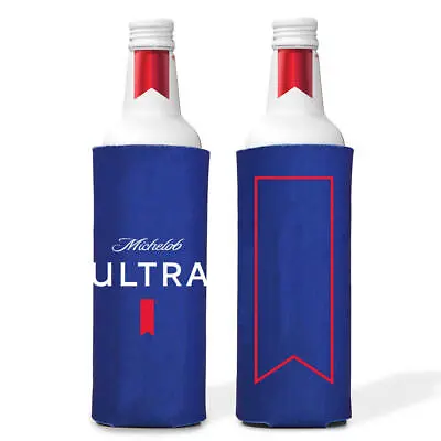 2 AUTHENTIC Michelob Ultra SLIM BOTTLE Can 16oz Beer Koozie Coozie Cruise Water  • $10.99