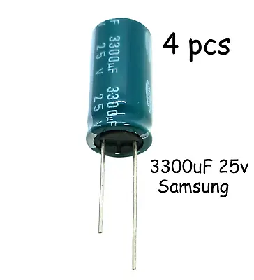 3300uF 25v Samsung SSL Electrolytic Capacitor - Radial - Qty 4pcs • £2.95