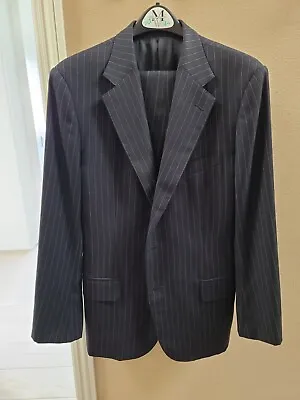 Gucci Black Pin Stripe Suit.  42R 2 Piece Suit • $175