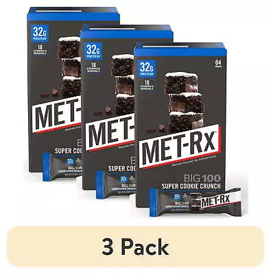 (3 Pack) MET-Rx Big 100 High Protein Meal Replacement Bars 4 Ct US • $27.29