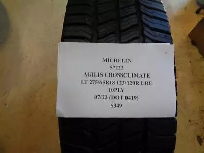 1 New Tire Michelin Agilis Crossclimate Lt 275 65 18 123/120r Lre 10ply 57222 • $288.99