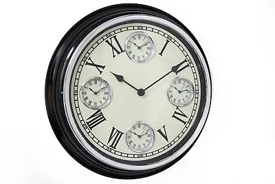 £157.99 • Buy World Multi Clock With Glossy Black Surround