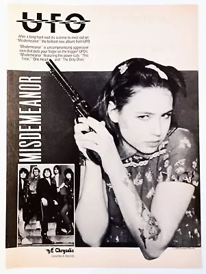 UFO MISDEMEANOR~1986 Vtg Album Promo Print Ad Advert Poster Pinup Hard Rock Art • $8.99