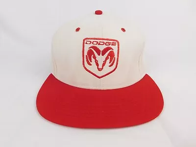 VTG Novad Dodge Ram Hat Embroidered Snapback Flatbill Cap Red White USA • $9.60