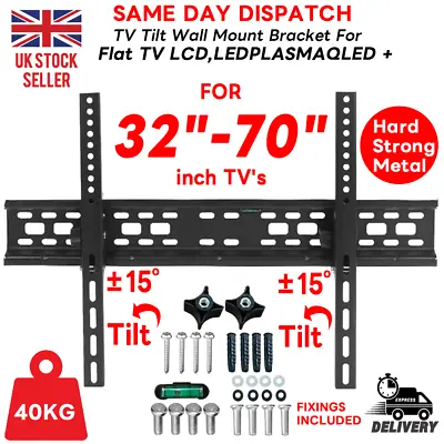 Tv Wall Bracket Mount Tilt Lcd Led Plasma  32 40 42 50 Upto 70 Inch Sony Lg • £7.99