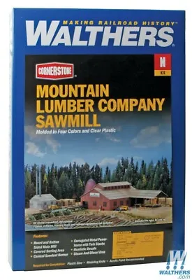 NEW Walthers Mountain Lumber Company Sawmill Kit N Scale Train FREE US SHIP • $73.99