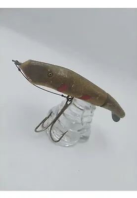 Antique Vintage Old Mud Puppy Roberts Mosinee Wis. Fishing Lure Wood GE Early • $125