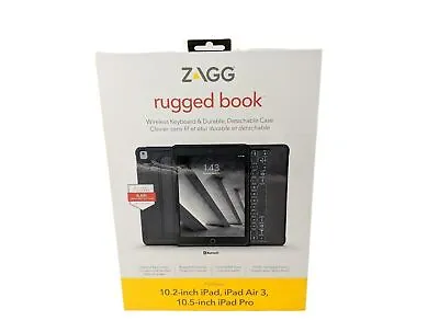$25.99 • Buy ZAGG Rugged Book Keyboard Folio Case For Apple IPad 10.2