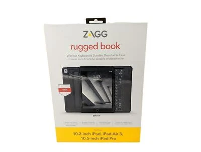 $25.99 • Buy ZAGG Rugged Book Keyboard Folio Case For Apple IPad 10.2