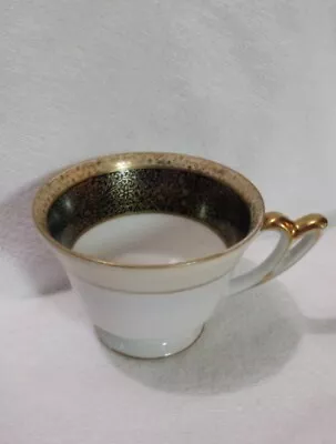 Vtg Lacy Black Mini Tea Cup Gold Band Ucagco China Made In Occupied Japan • $7.35